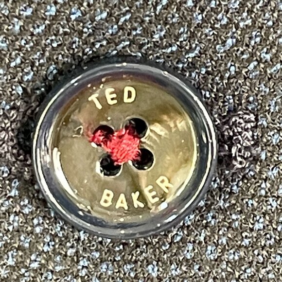 NEW $225 Ted Baker Mens US 34 Business Formal Navy Suit Vest Button Waistcoat - Picture 11 of 11